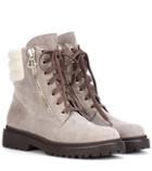 Moncler New Viviane Suede Ankle Boots