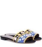 Tod's Sprinkles Spain Embroidered Sandals