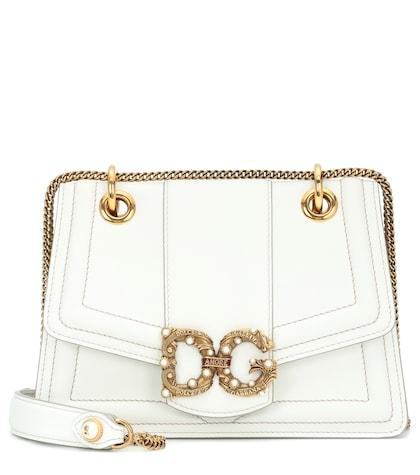 Dolce & Gabbana Dg Amore Leather Shoulder Bag