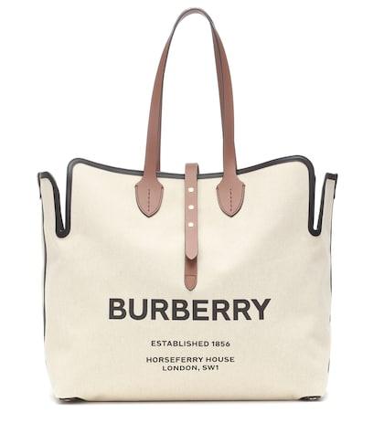 Burberry Logo Canvas Tote