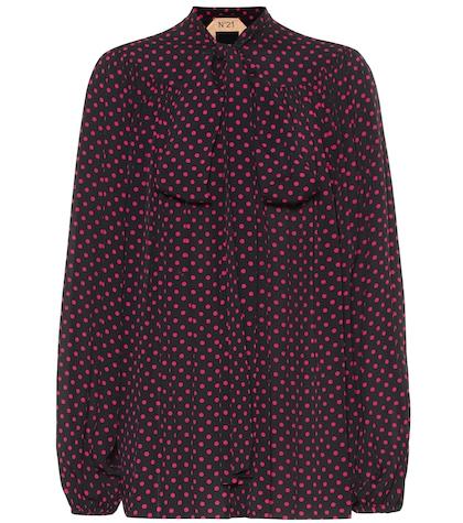 N21 Polka-dot Crêpe Blouse