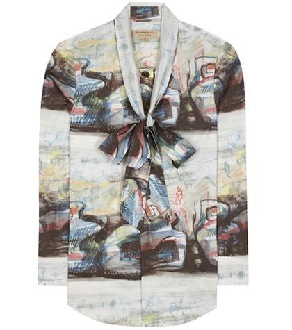Burberry Lobelia Printed Cotton Blouse