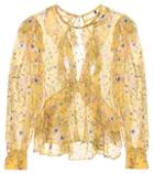 Isabel Marant Muster Floral Silk-blend Blouse