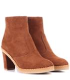 Dior Sunglasses Suede Ankle Boots
