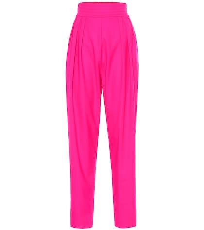 The Attico High-rise Wool-blend Pants