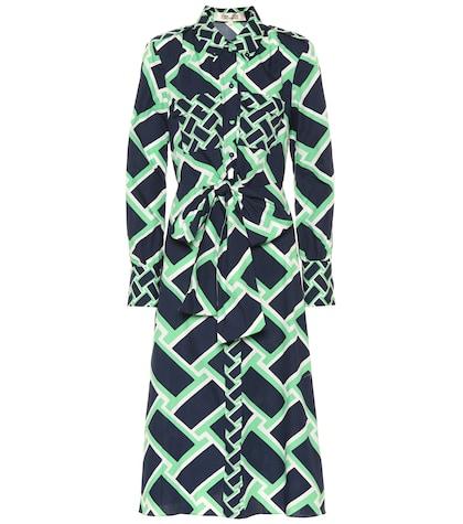 Diane Von Furstenberg Printed Cotton Midi Dress