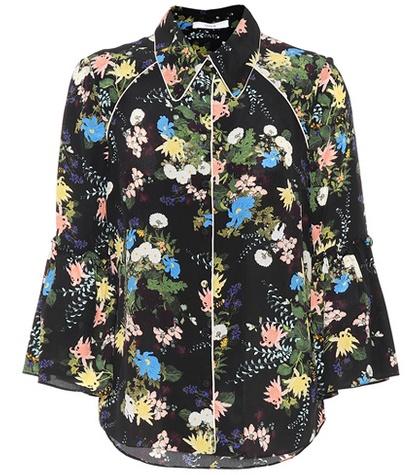 Erdem Aran Floral-printed Silk Blouse
