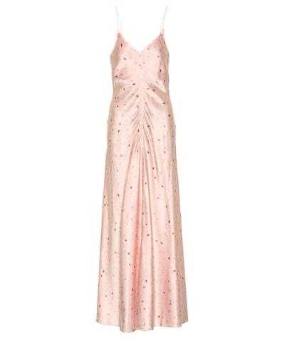 Ganni Floral Silk Slip Dress