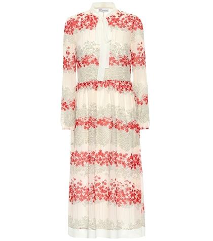 Redvalentino Floral Muslin Midi Dress