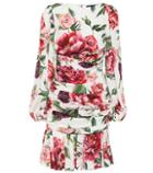 Dolce & Gabbana Floral-printed Stretch-silk Dress