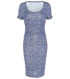 Diane Von Furstenberg Marybeth Ruched Printed Silk Dress