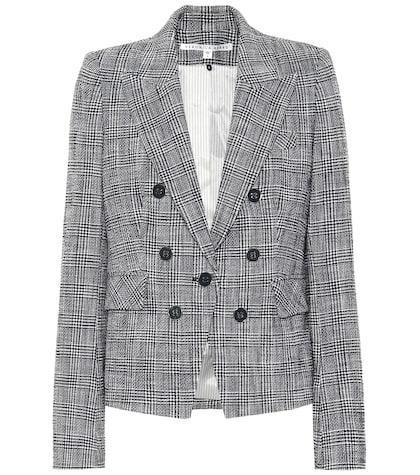 Veronica Beard Diego Checked Tweed Blazer
