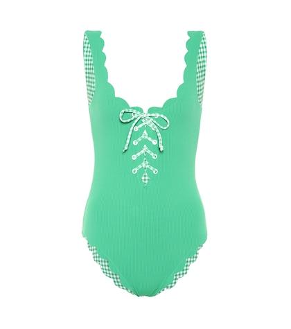 Marysia Exclusive To Mytheresa – Palm Springs Reversible Gingham Swimsuit