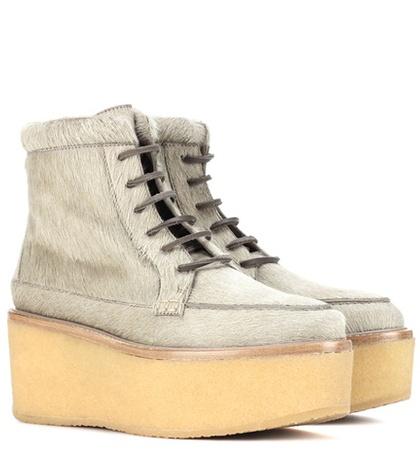 Gabriela Hearst Terrell Calf Hair Platform Ankle Boots