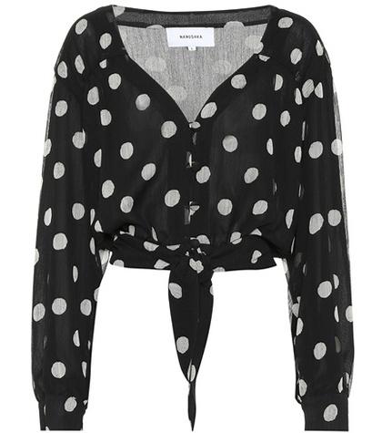 Nanushka Amulet Polka-dot Top