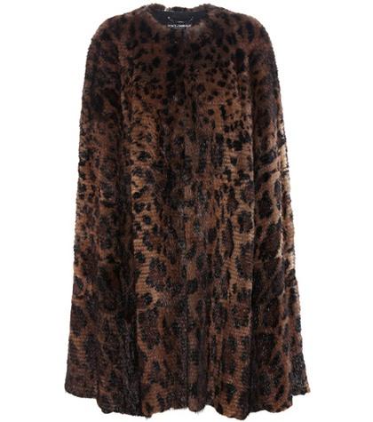 Dolce & Gabbana Leopard-print Fur Cape