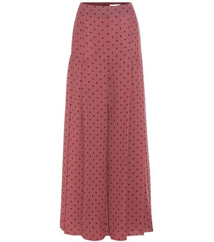 Kenzo Pleated Polka-dot Crêpe Trousers