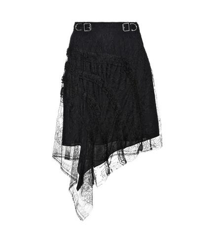 Carven Asymmetrical Lace Skirt