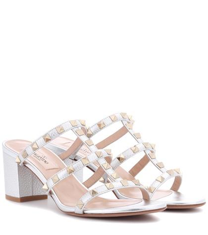 Valentino Garavani Valentino Garavani Rockstud Metallic Leather Sandals
