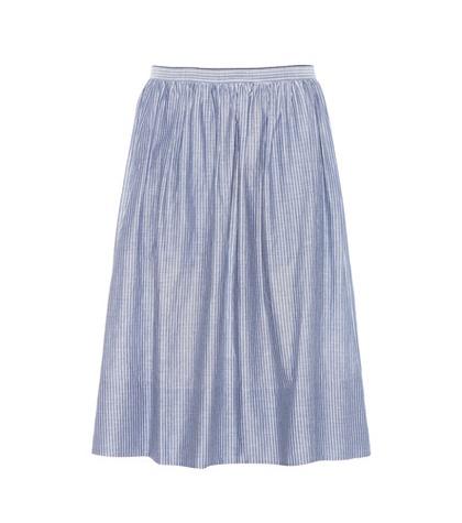 Vince Striped Cotton Skirt