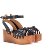 Isabel Marant, Toile Étoile Zia Leather Platform Sandals