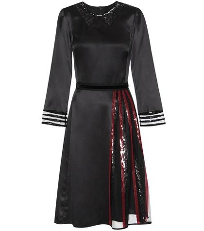 Marc Jacobs Sequinned Silk Satin Dress