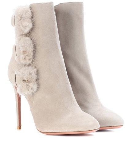 Aquazzura Sinatra 105 Suede Ankle Boot