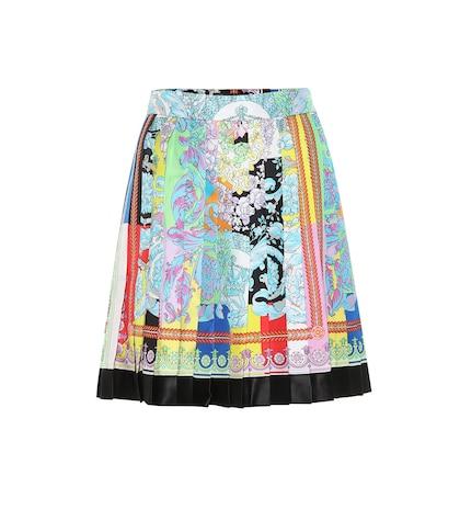 Stella Mccartney Printed Pleated Silk Skirt