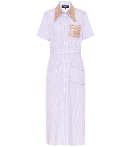 Rochas Embellished Cotton Shirt Dress