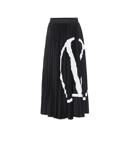Valentino Printed Jersey Midi Skirt