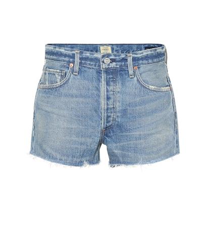 Roger Vivier Bree Mid-rise Denim Shorts