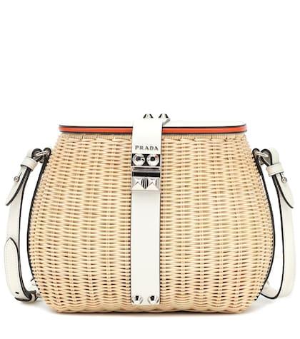 Fendi Kids Rattan Shoulder Bag