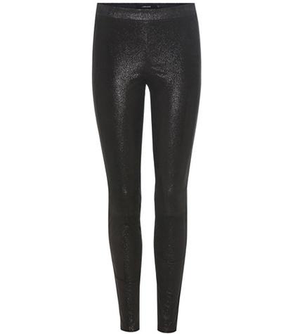 Miu Miu Edita Mid-rise Suede Leggings