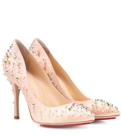 Charlotte Olympia Bacall Embellished Satin Pumps