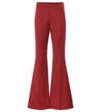 Chlo High-rise Flared Stretch Wool Pants