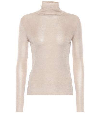 Agnona Silk Turtleneck Top