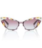 Dolce & Gabbana Floral Cat-eye Sunglasses