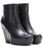 Victoria Beckham Classic Leather Wedge Ankle Boots