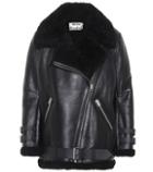 Prada Velocite Shearling-lined Leather Jacket