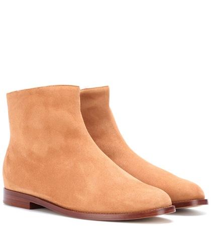 Mansur Gavriel Shearling-lined Suede Ankle Boots