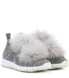 Jimmy Choo Norway Fur-embellished Sneakers