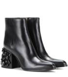 Marni Embellished Leather Ankle Boots