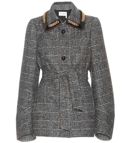 Erdem Chain Trimmed Glen Check Jacket