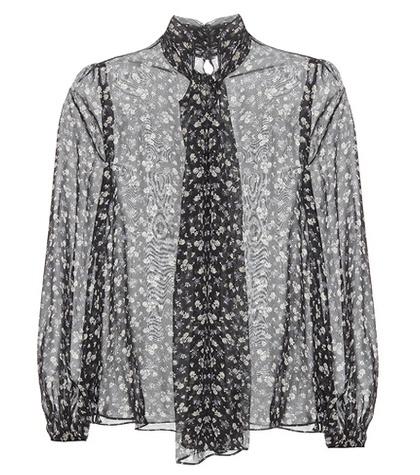 Alexander Mcqueen Floral-printed Silk Blouse