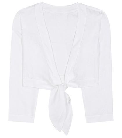 Lisa Marie Fernandez Linen Tie Blouse