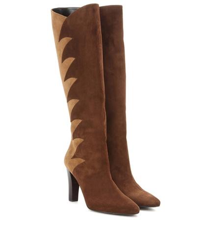 Saint Laurent Suede Knee-high Boots