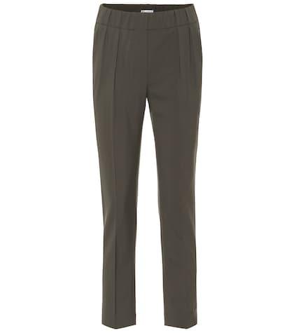 Brunello Cucinelli Wool-blend Cropped Pants