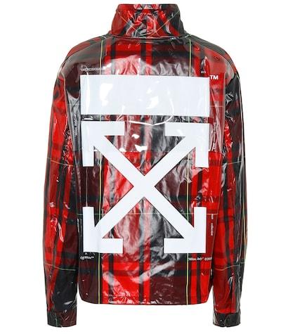 Off-white Coated Plaid Jacket