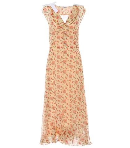 Miu Miu Printed Cotton Maxi Dress