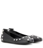 Adidas By Stella Mccartney Embellished Leather Ballerinas